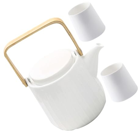 DINHEAROM 1juego Tetera De Cerámica Con Tazas Para Casa Oficina y Té Fácil De Limpiar y Práctico
