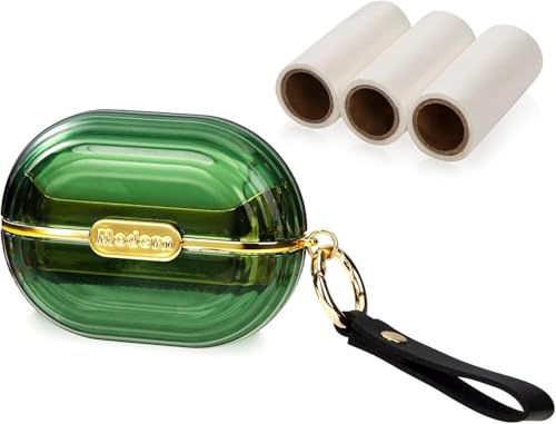 Rullo Adesivo Portatile Spazzola Levapelucchi con 3 Rotoli Carta Adesivo Riutilizzabile Lint Remover per Estiti, Maglioni, Mobili, Maglie