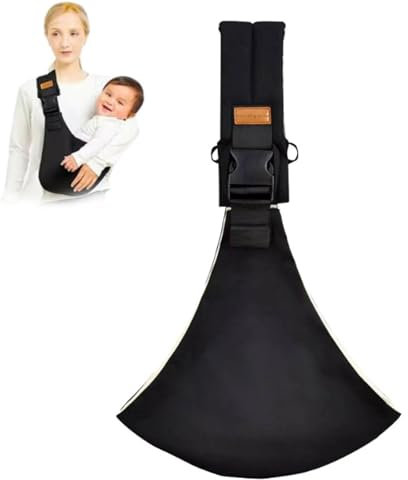 SHUOHONG Kindertrage Seitlich, Babytrage Seitlich, Ergonomische Kindertrage, Hüftsitz Baby, Multifunktionale Tragegurt Baby Für Neugeborene Bis 3-36 Monaten,Kleinkinder Bis 15kg (Schwarz)