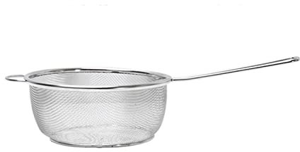 Cestello per friggitrici in acciaio massiccio, mestolo a ragno per cucinare, friggere e pasta, utensile da cucina per friggitrici e scolare (misura grande)