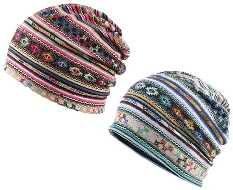 Alyxiavia 2 Stück dünne mütze Chemo Kopfbedeckung Damen Slouchy Beanie Frühling Sommer für Damen Herren Leichte Laufmütze