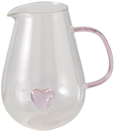 Jarra con figura de corazón para 1,5 l, color rosa