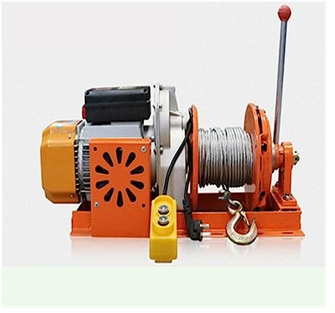 Cabrestante eléctrico portátil Polipasto de cable eléctrico de 500 kg y 30 m, herramienta de grúa colgante de alambre de elevación, elevador de cabrestante de pórtico eléctrico for taller(500kg 30m)