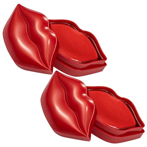 FOMIYES 40 Stück Gel Lippenmaske mit Feuchtigkeitsspendender Wirkung und Pflegendem Effekt aus Vliesstoff zur Lippenpflege und Lippenschlafmaske für Trockene Lippen