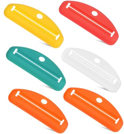 HAPINARY 6 pièces Presse Dentifrice Outil Manuel Pour Tube Dentifrice Réduit Gaspillage et Polyvalent pour Tubes de Crème et Cosmétiques