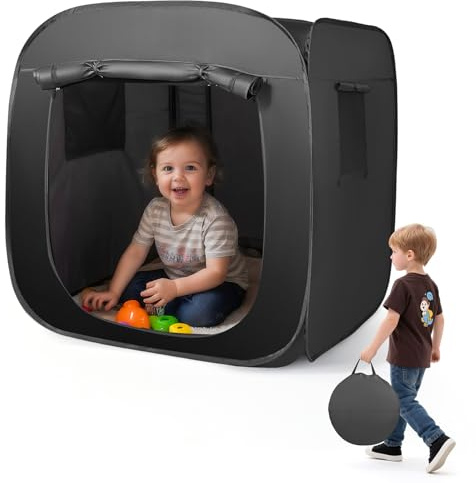 Trsaow Pop up Tent, Sensory Tent Blackout Tent for Kids Pop up Den Indoor Tents Kids Playhouse Foldable Play Tent Childrens Tents for Girls & Boys to Play and Relax