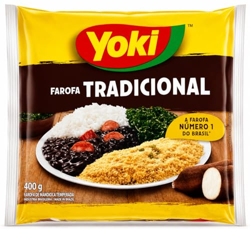 FAROFA TRADICIONAL - YOKI - FAROFA DE MANDIOCA TEMPERADA - 400 GRAMOS