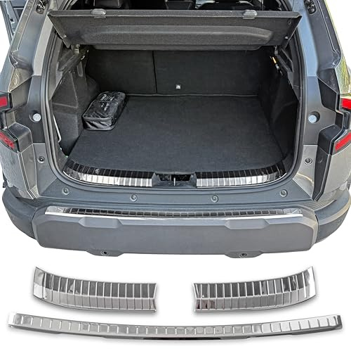 RECAMBO Edelstahl Ladekantenschutz - passend für Dacia Duster III | BJ ab 2024> 2-teiliges Set in polierter Chromoptik für Stoßstange innen & außen mit glatter Oberfläche & Klebemontage