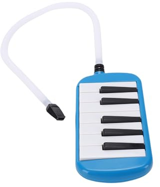 Walmeck 12-Tasten-Melodica-Instrument mit Röhrenklaviertastatur für Anfänger, Kinder und Erwachsene, ABS, C-Dur, 7,48 X 3,94 Zoll (Blau)