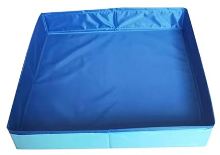 Piscine De Patauge Pour Chien Carrée pour Chien en PVC Pliable et Gain de | Bassin Antidérapant Gain de Place Pour Baignade À La Maison Jardin Extérieur