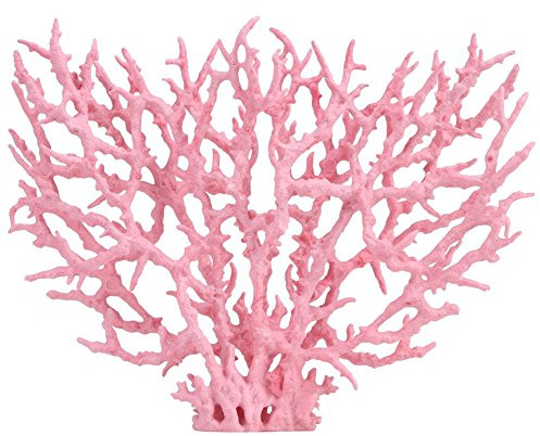 Künstliche Kunststoff Korallen Aquarienpflanzen Fish Tank Dekorationen in verschiedenen Größen und Farben Korallendekor für Aquarien(L Pink)