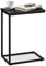 Relaxdays Tavolino a C, Tavolo Laterale da Divano, Struttura in Acciaio, Pannello Melaminico, da Salotto H: 60 cm, Nero