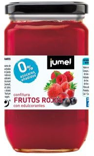 Confitura de FRUTOS ROJOS sin azúcar con stevia JUMEL (pack de 4 unidades)