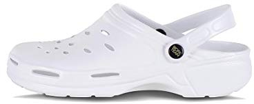 Work Team Zueco Sanitario EVA Unisex, Ultraligero, ergonómico. Anatómico, con Cámara ortopédica, Suave para los pies. Unisex Blanco 36