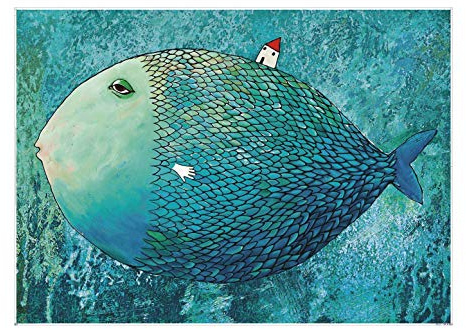 EACHHAHA 1000 Pezzi Puzzle-Puzzle di Cartone-Relax Puzzle Giochi-rompicapo Puzzle Pesce (70x50 cm / 27,5x19,7 Pollici) per Bambini e Adulti Regali