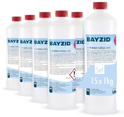 15 x 1 kg BAYZID pH Senker Minus 14,9% von Höfer Chemie für Pool & Schwimmbad zur Senkung des pH Werts