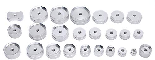 ZJchao Watch Dies Kit, 25pcs Capping Machine Dies Aluminum Alloy Watch Back Case Closer Dies Back Cover Presser Fitting Dies Set for Watchmaker Repair Watch