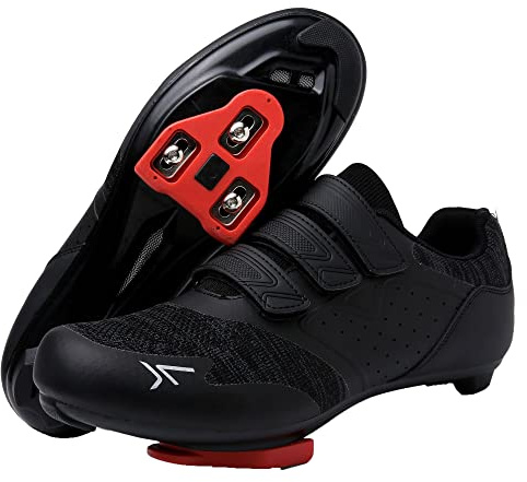 SDEQA Herren-Radschuhe Für Männer Frauen Innen Außen Kompatibel Mit Peloton Bike Mit Look Delta Cleats Vorinstallierten Clip in Pedal Atmungsaktiv Und rutschfest,C,48 EU