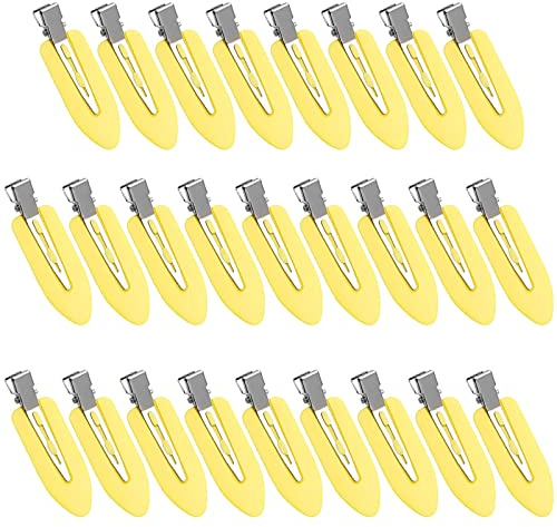 ZEVONDA 26 PCS Pas de pli Pinces à Cheveux - Pas de flexion Pinces à Cheveux Maquillage Pinces à Cheveux Coiffure Clips Coiffure Pinces à Cheveux pour filles Femmes (Jaune)