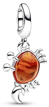 Pandora Disney Arielle Anhänger Oktupus, Sterlingsilber, mit lila lackierter Kunstperle und klarem Cubic Zirkonia