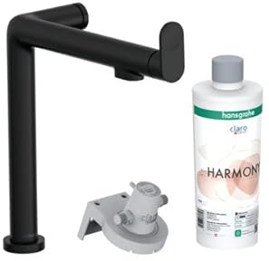 hansgrohe Aqittura M91 Küchenmischer, Starter Set, Filtersystem 240, 1jet, 76802670, Farbe: Mattschwarz