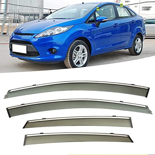 DIOTTI 4 Piezas Deflector Ventana Lateral para Ford Fiesta 2010-2011, Visera Ventana Lateral Coche Toldos Ventilación Visera Ventana Lateral
