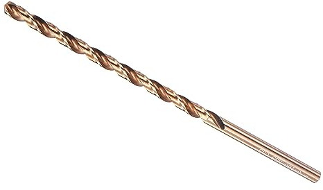 CoCud Twist Drill Bits, 6mm Drill Bit Diameter 160mm Total Length, M35 High Speed Steel Gold Oxide Twist Drill Bit - (Applications: for Hardened Metal Woodwork Plastic Aluminum)