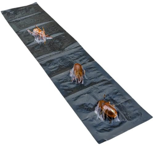 PEST OUT | 3 Pest Sticky Glue Pad Mat | Extra Large 'Cut-to-Size' 120cm Long Sticky Traps Glue Pads Board for Outdoor and Indoor Home, Office and Garden… (3, Black)