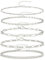 SpetngSake 5 Stück Fußkettchen Silber für Damen,Vintage Fussketten für Frauen,Fußkette Silber Damen,Fußkettchen Wunderschöner,Stapelbares Armbänder Set Schmuck für Mutter,Freundin,Frau,Schwester