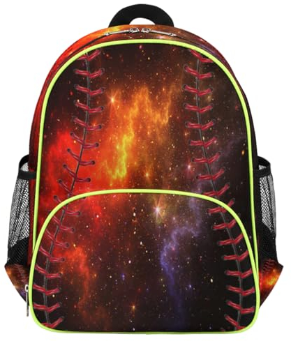 WowPrint Galaxy Space Softball-Kinderrucksäcke für Mädchen, Jungen, Kinder, Ball, Softball, niedlich, klein, Kleinkind-Rucksack, Schule, Kindergarten, Büchertasche, Reisen, lässiger Tagesrucksack,
