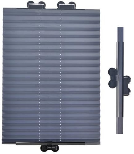 YSPZDQ Plissee mit Saugnäpfen, Sonnenschutz Saugnapf Fenster, Verdunklungsrollo Ohne Bohren, Verdunklung Fenster Saugnapf, Windscreen Cover Sunshades für Auto Sonnenschutz Frontscheibe(80cm x 180cm)