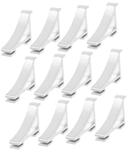 Angoily 12pcs Freezer Hook Metal Freezer Clamps Fridge Shelf Clips Refrigerator Shelf Support Hooks for Fridge Replacement