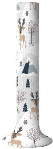 CREATCABIN Housse Anti Poussière pour Ventilateur Tour Housse Protection pour Ventilateur Vertical Housse Protection Anti Poussière Ventilateur sur Pied Motif Cerf Blanc pour Décoration Noël 125x60cm