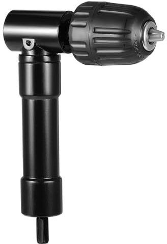 Gueenky 90 Grad Winkelbohraufsatz mit Schnellspannbohrfutter, 0,8-10 mm Winkel Bohrfutter Adapter Winkelbohrer Aufsatz Winkelaufsatz 8mm Sechskantschaft Winkelschrauber Vorsatz Adapter
