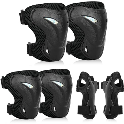 YOOXARMOR Adjustable Kids/Toddler Knee Pads Elbow Pads Wrist Guards Set for 3-5-8 Years Boys Girls,Child Protective Gear Set for Roller Skates,BMX,Bike,Cycling, Skateboard, Inline Skating, Scooter