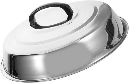 TOBBOMEY BBQ Cover Outdoor Grill Cover Stainless Steel Cheese Melting Dome Griddle Pot Lid for Outside