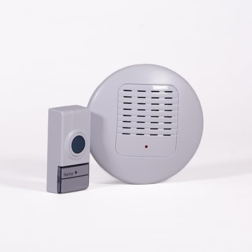 Timbre inalámbrico a Pilas 16 melodías Alcance 30 m Receptor Ø116 mm emisor con Pila incluida fácil instalación