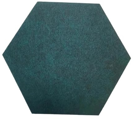 Hexagon Acoustic Panels Sound-absorbing Felt Wall Panel, Bedroom Soundproofing Board, Decorative(Dark green,4pcs)