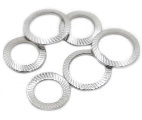 M2,5 M3 M4 M5 M6 M8 M10 M12 M14 M16 Tellerfeder Aus Edelstahl 304, Gezahnte Sicherungsscheibe, Gerändelte Elastische Dichtung, DIN 9250(M10 10pcs)