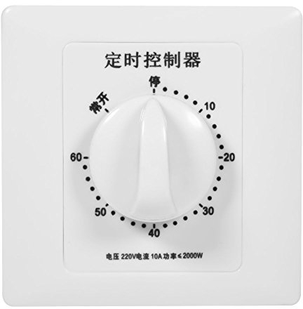 Interrupteur de minuterie régressive de Pompe Haute Puissance 30/60/120Min Interrupteur mécanique de Panneau 86 (Interrupteur de minuterie de 60 Minutes)