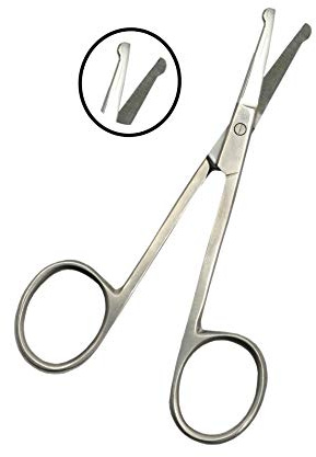 Spira 9 cm premium baby nagelsax, näshårssax, säkerhetsblad med rundad spets för att klippa små detaljer ansiktshår, öronhår, ögonbryn