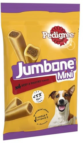 Pedigree Jumbone Mini - Dog Treats - for Small Dogs - with Beef and Poultry - 32 Chews (Pack of 8)
