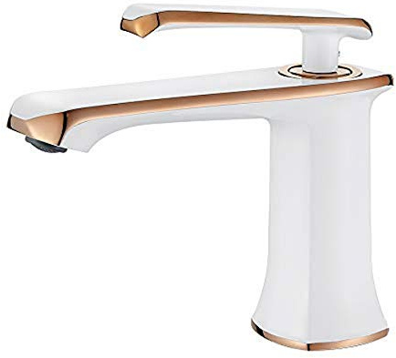 GRIFEMA G1001W Lyon-Miscelatore Lavabo, Rubinetto Monocomando per Bagno, Bianca [Exclusiva Amazon] [Esclusiva Amazon]