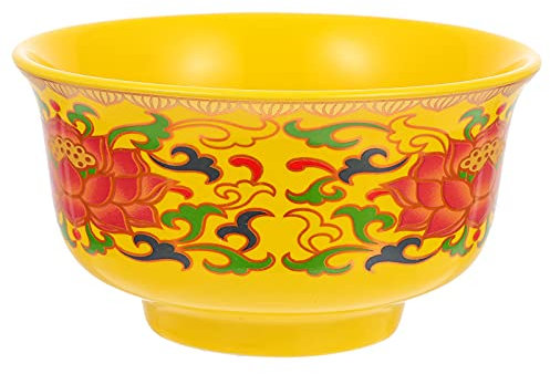 HEMOTON 1 Pc Tazón De Agua Cuenco De Cerámica del Templo Altar Budista Cuenco De Oro del Templo Altar Wicca Cuenco Tibetano De Cobre Tazón De Fuente del Hogar Cuenco Familiar Budismo