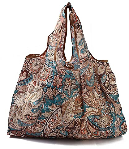 BEEFLYING Einkaufstasche Faltbar Wasserdicht, 3 Stück | Ablehnbar Umweltfreundliche Shopping Bag Nylon mit Beutel Und Taschengriff, für Einkauf Haushalt Reisen Outdoor Camping