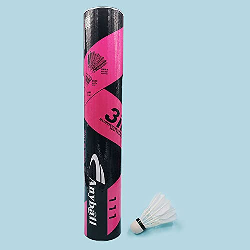Anyball 12 Stück Hybrid Badminton Federbälle Speed 77 Hybrid 3in1
