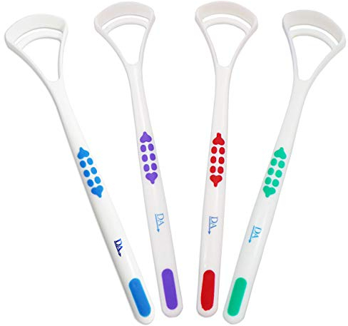 Gratte langue x4 ~ Choix de 4 couleurs ~ Soins Dentaires Buccaux