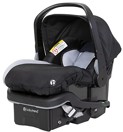 Baby Trend EZ Lift 35 Plus Ergonomic Lightweight Rear Facing Infant Car Seat with Multi Position Base and Cozy Cover, Stormy Gray/Black