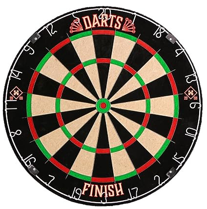 Home Deluxe - Dartscheibe Finish - Maße: 45 x 45 x 4 cm, inkl. 6 Darpfeilen und Aufhängung I Dartboard Wurfscheibe Dartpfeile