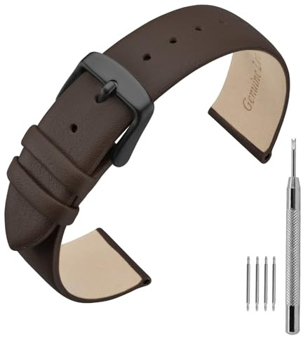 ANNEFIT Leder Uhrenarmband, Armband 16mm 18mm 20mm 22mm, Kompatibel mit Intelligenten und Traditionellen Uhren